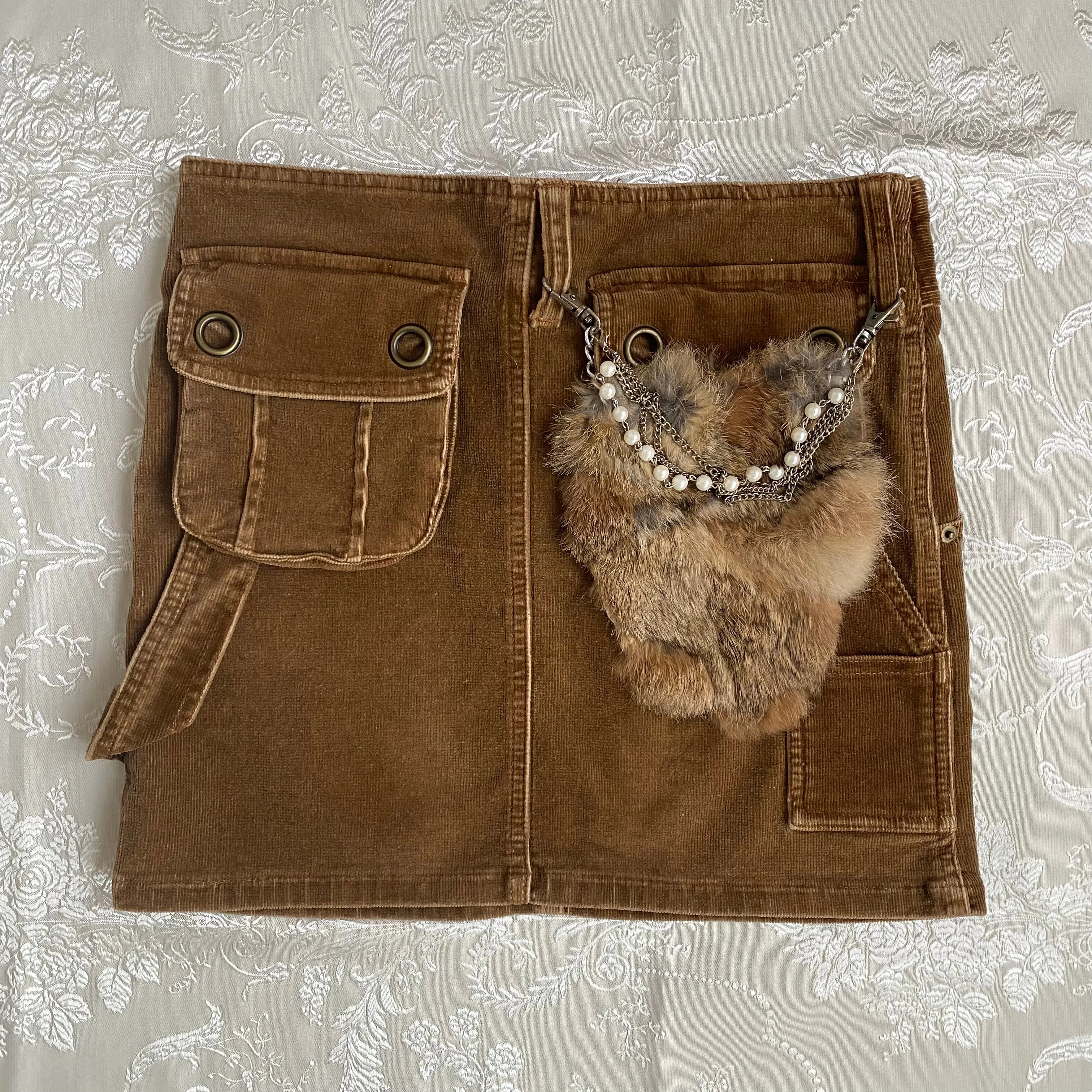 ♱ rabbit corduroy mini-skirt ♱