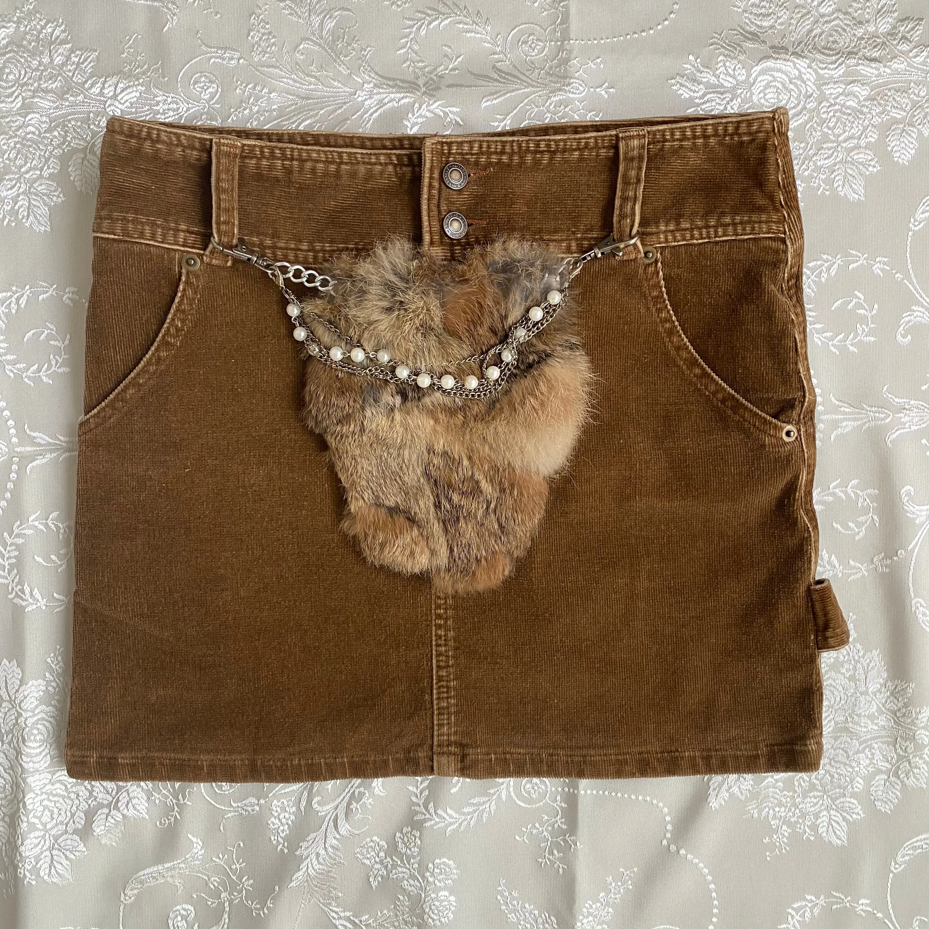 ♱ rabbit corduroy mini-skirt ♱