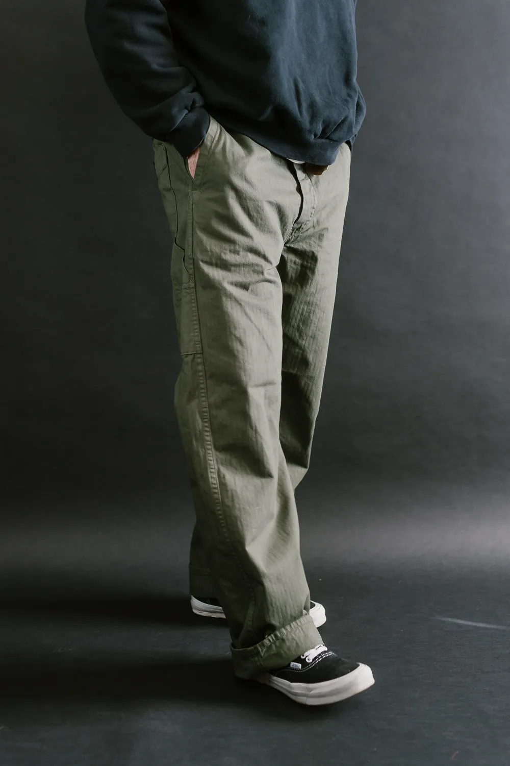 03-5011-76 - Wide French Work Pant - Army Green