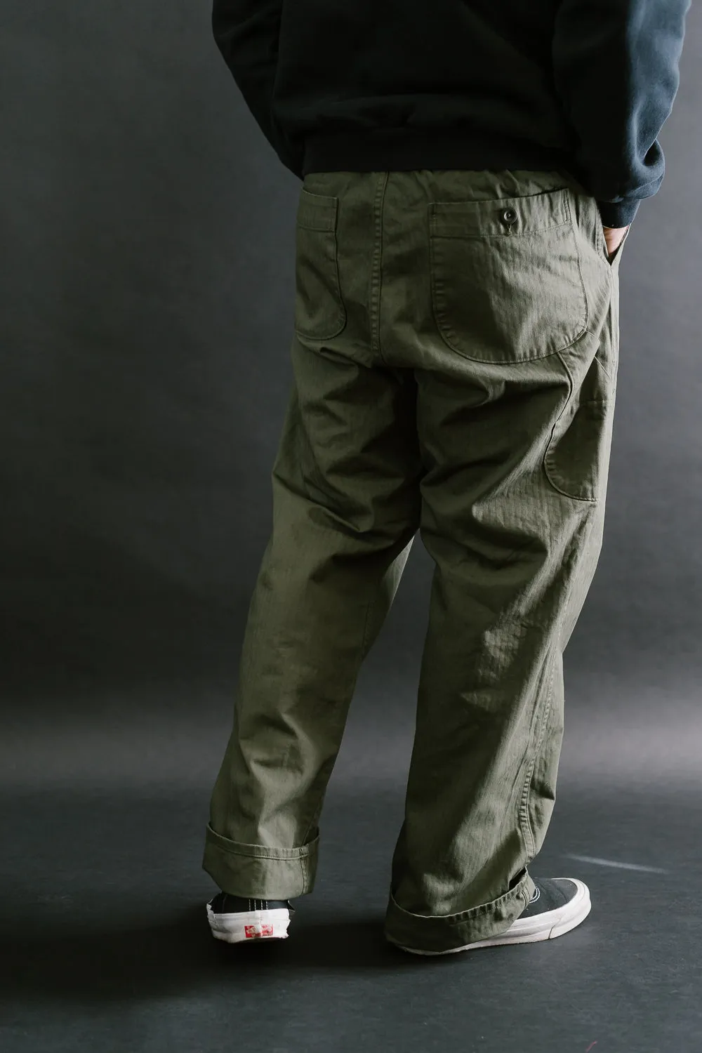 03-5011-76 - Wide French Work Pant - Army Green