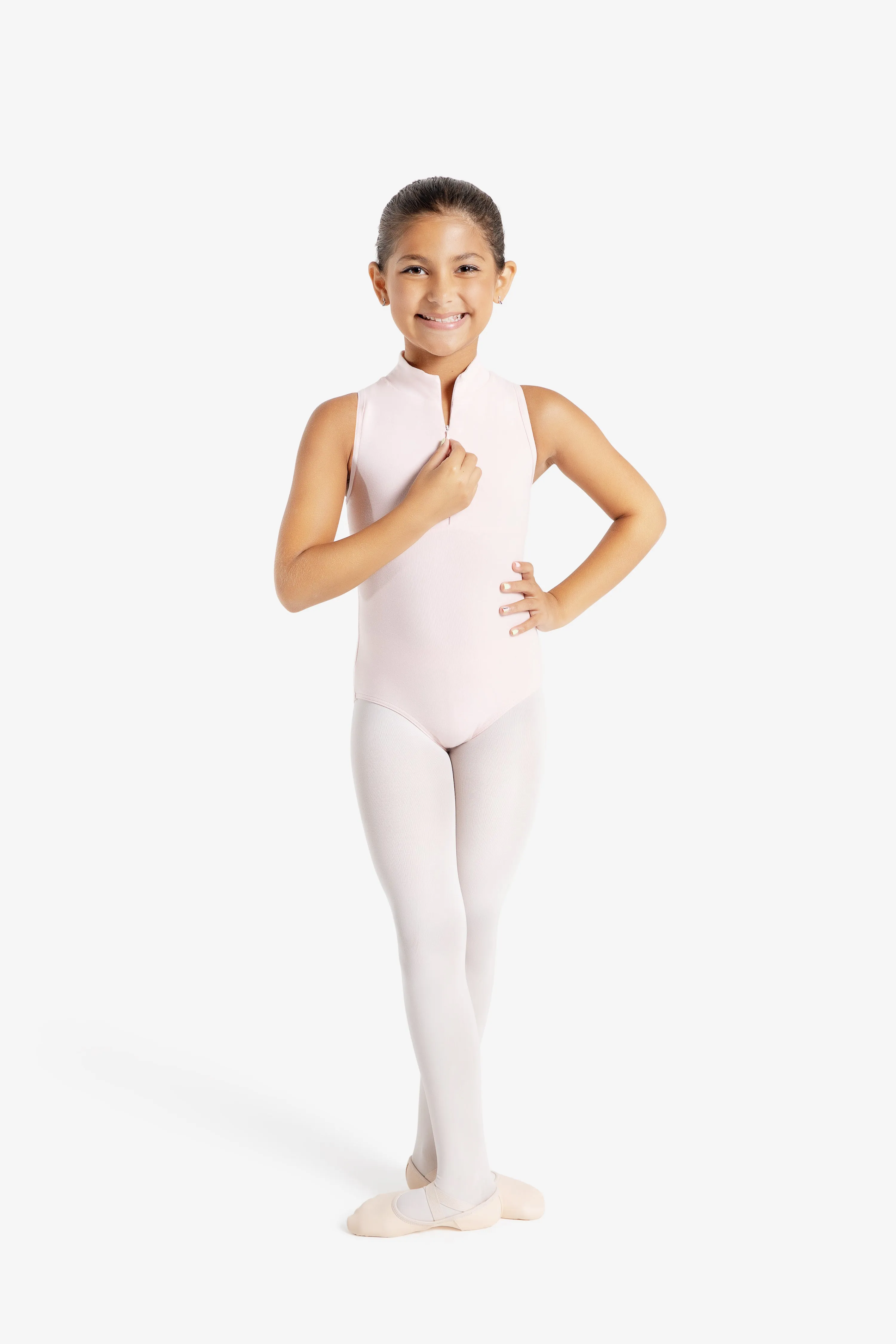 11908C Glitter Glam Zip Front Leotard