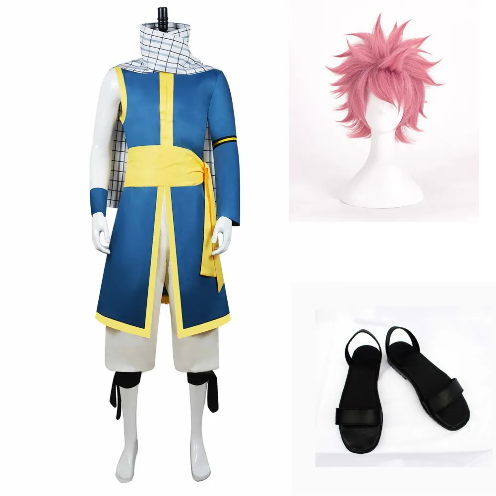 2024 Natsu Dragneel Blue Outfit Party Carnival Halloween Cosplay Costume