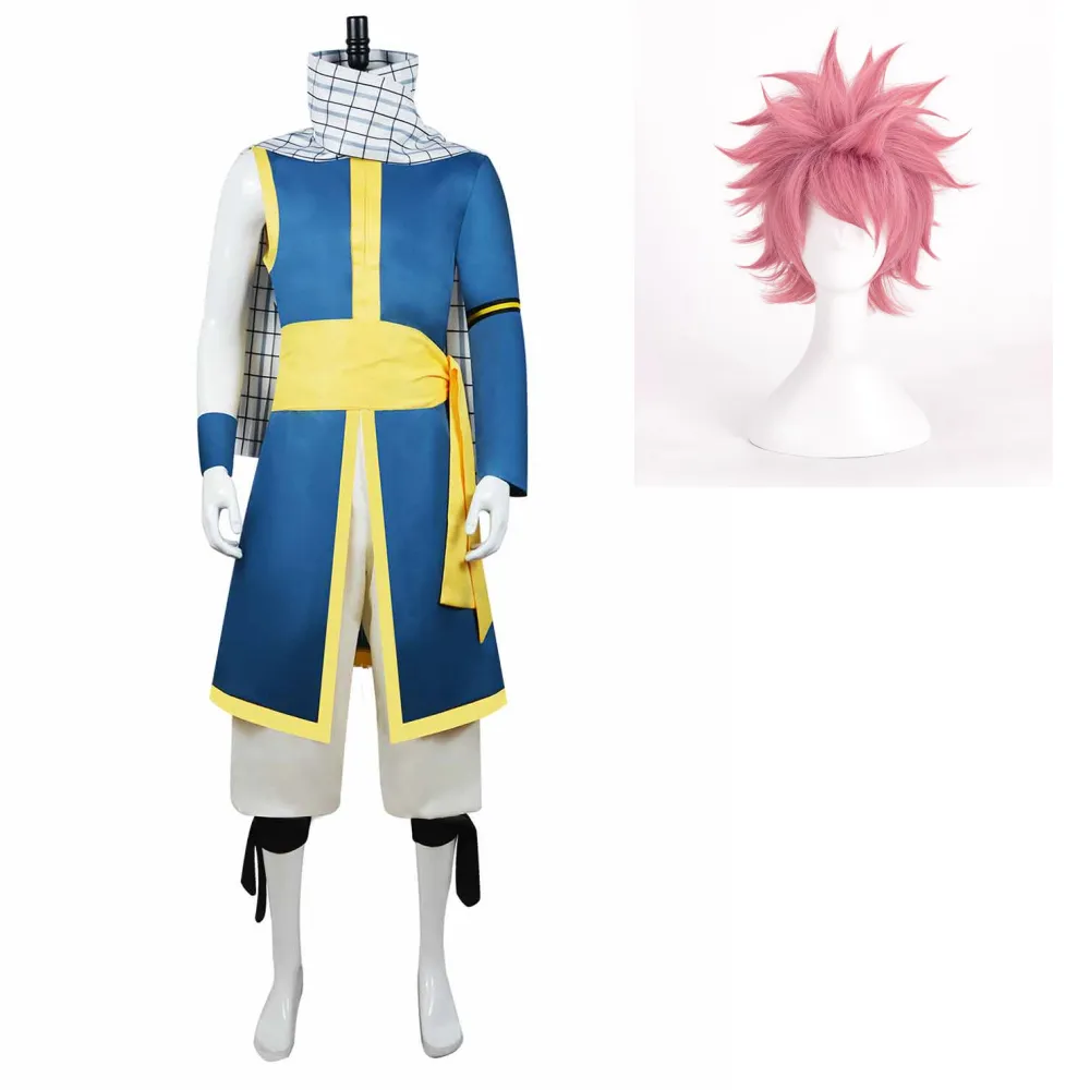 2024 Natsu Dragneel Blue Outfit Party Carnival Halloween Cosplay Costume