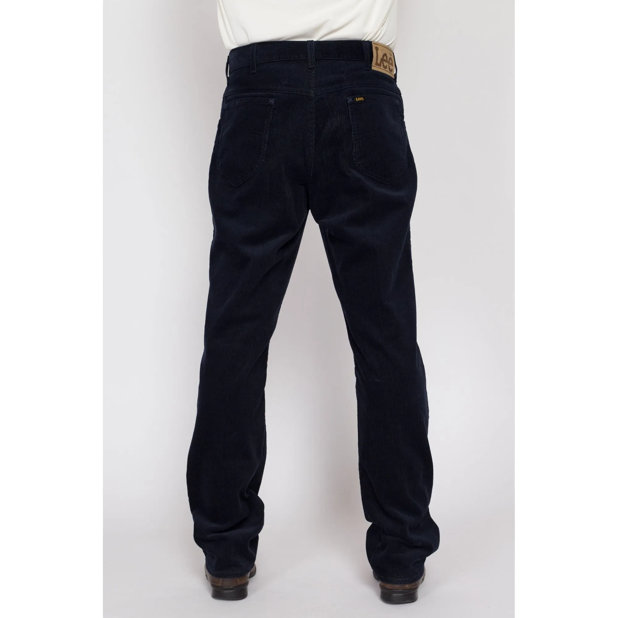 34x32 80s Lee Riders Navy Blue Corduroy Trousers