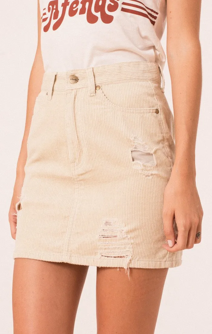 Afends Womens Beat Chevy - High Waisted Skirt