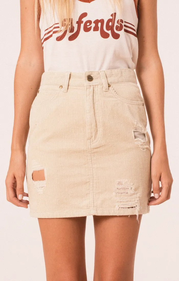 Afends Womens Beat Chevy - High Waisted Skirt