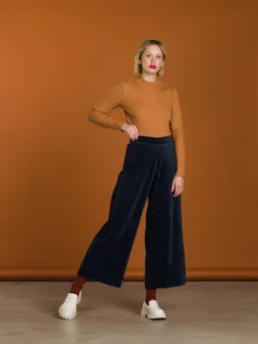 Alice Culottes Blue Velvet