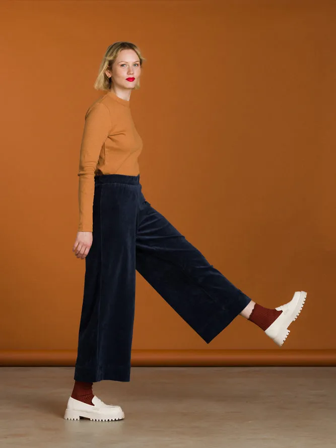 Alice Culottes Blue Velvet