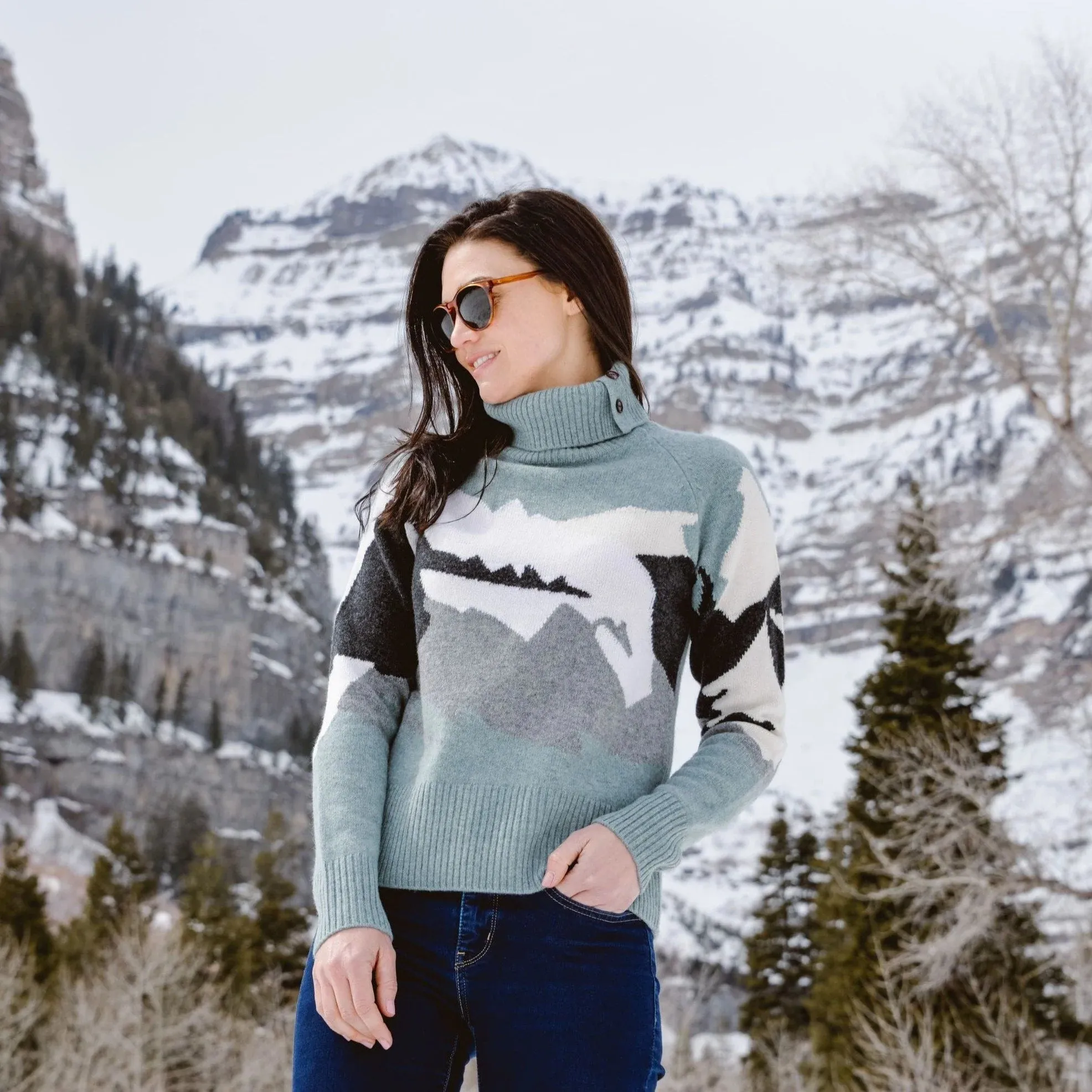 Alps and Meters | Wasatch Ski Race Knit Sweater | Women's