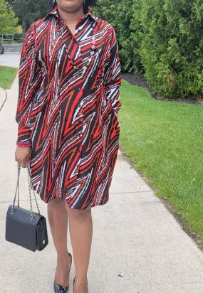 Ankara Shirt Dress