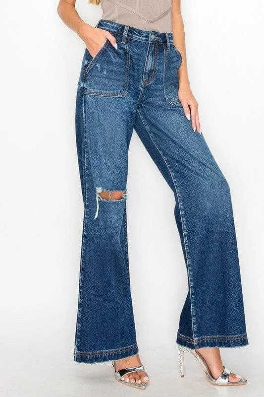 Artemis Vintage Ultra High Rise Relaxed Flare Jeans