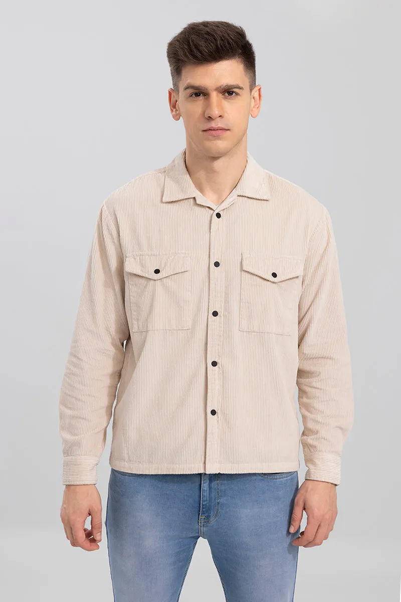 Artic Cream Courduroy Overshirt