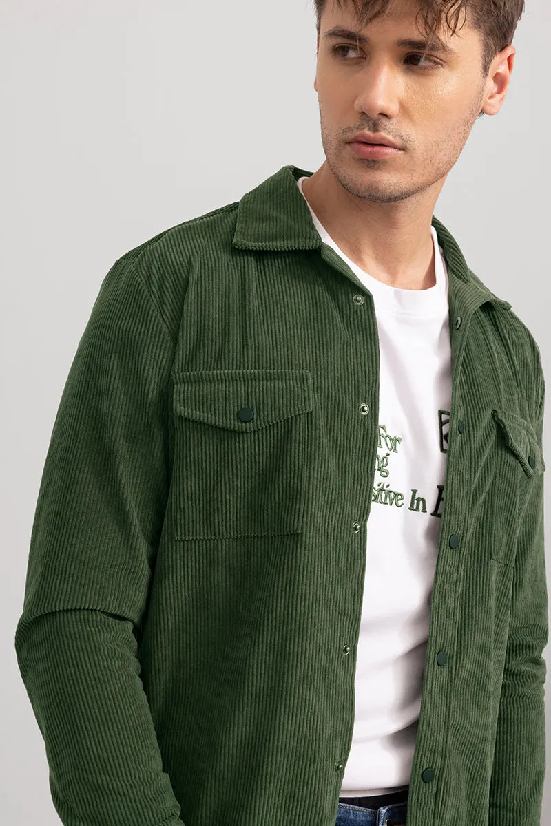 Artic Green Corduroy Overshirt