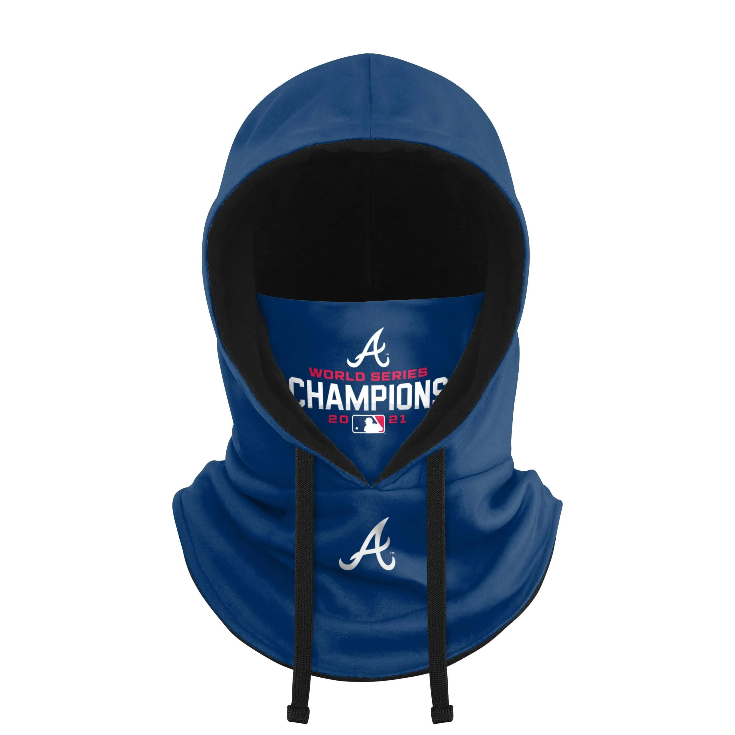 Atlanta Braves MLB 2021 World Series Champions Navy Drawstring Hooded Gaiter Scarf