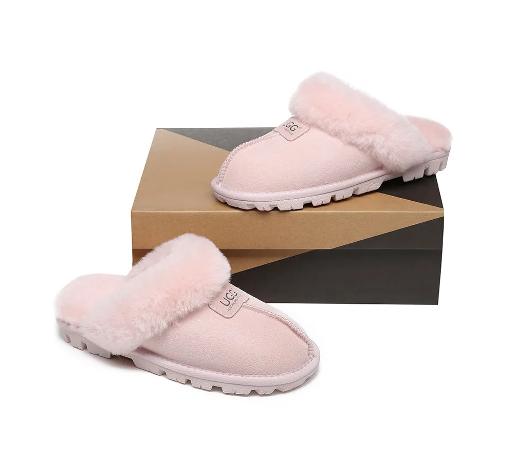 AUSTRALIAN SHEPHERD® UGG Slippers Double Faced Sheepskin Wool Suzie Scuff