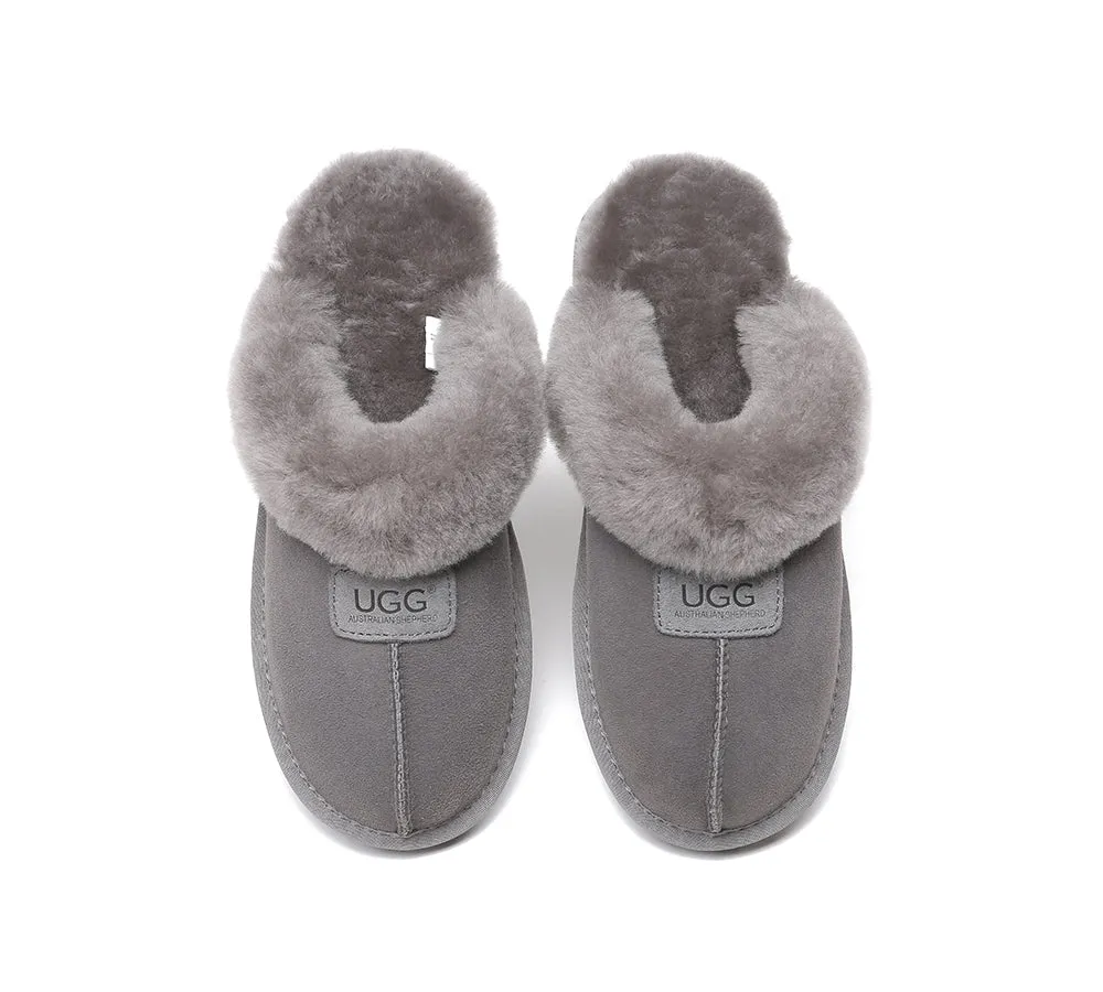 AUSTRALIAN SHEPHERD® UGG Slippers Double Faced Sheepskin Wool Suzie Scuff