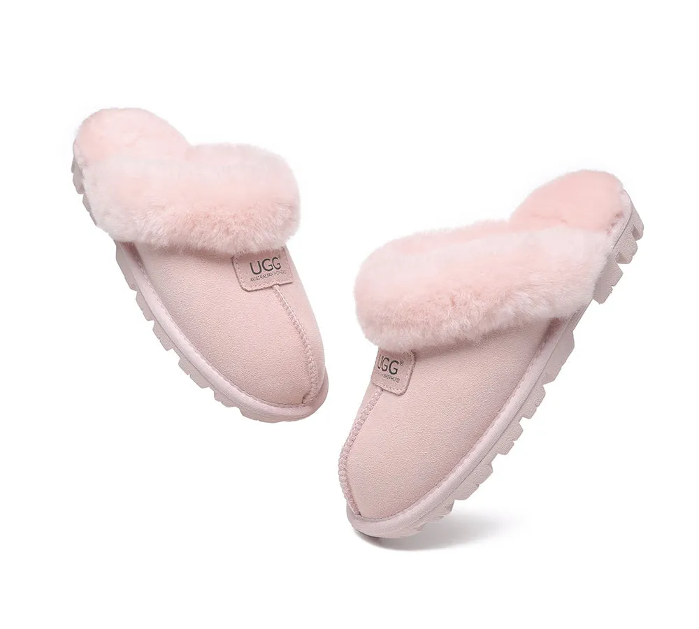 AUSTRALIAN SHEPHERD® UGG Slippers Double Faced Sheepskin Wool Suzie Scuff