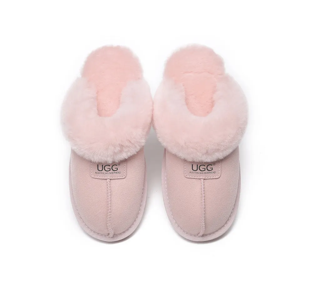 AUSTRALIAN SHEPHERD® UGG Slippers Double Faced Sheepskin Wool Suzie Scuff