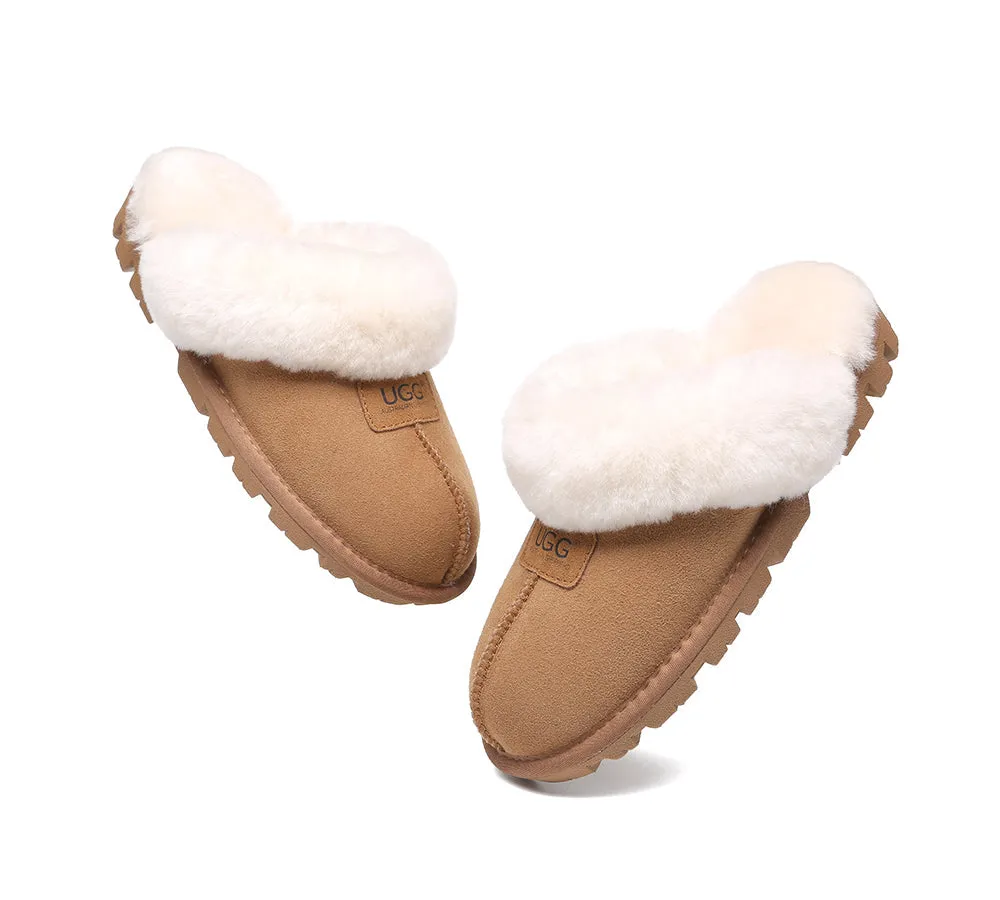 AUSTRALIAN SHEPHERD® UGG Slippers Double Faced Sheepskin Wool Suzie Scuff