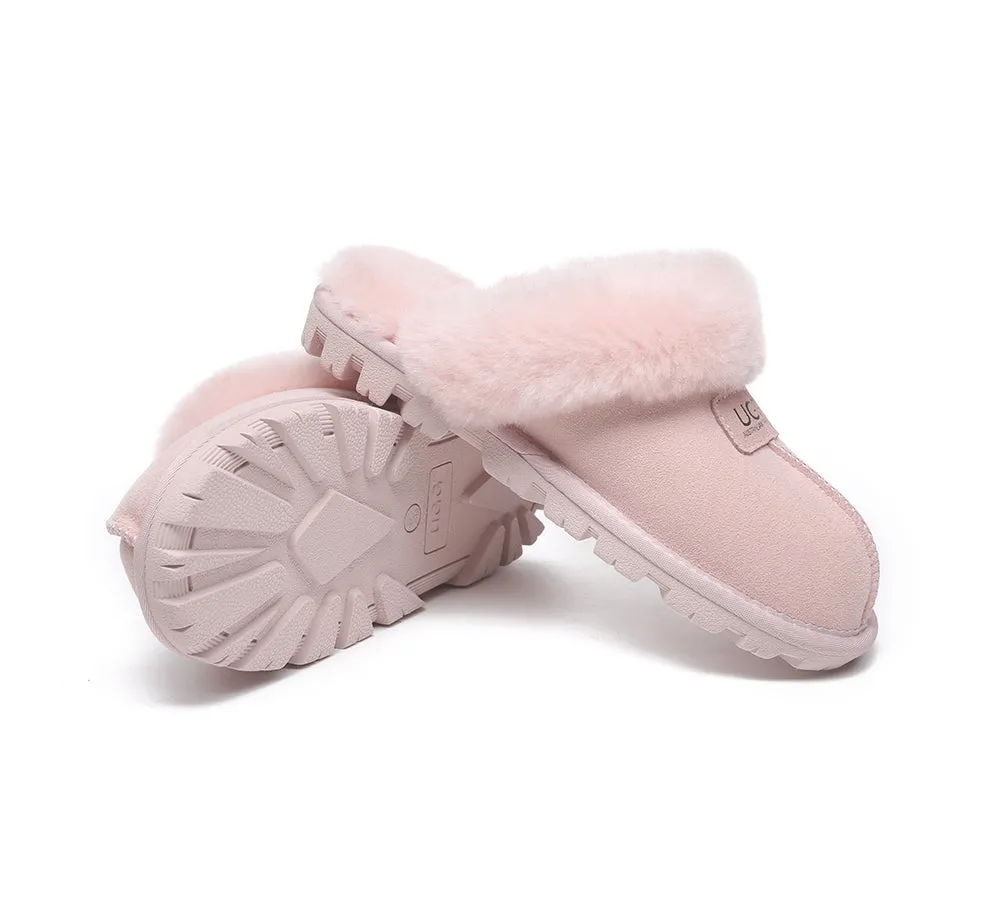 AUSTRALIAN SHEPHERD® UGG Slippers Double Faced Sheepskin Wool Suzie Scuff