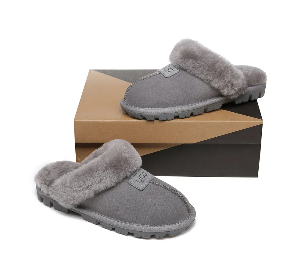 AUSTRALIAN SHEPHERD® UGG Slippers Double Faced Sheepskin Wool Suzie Scuff