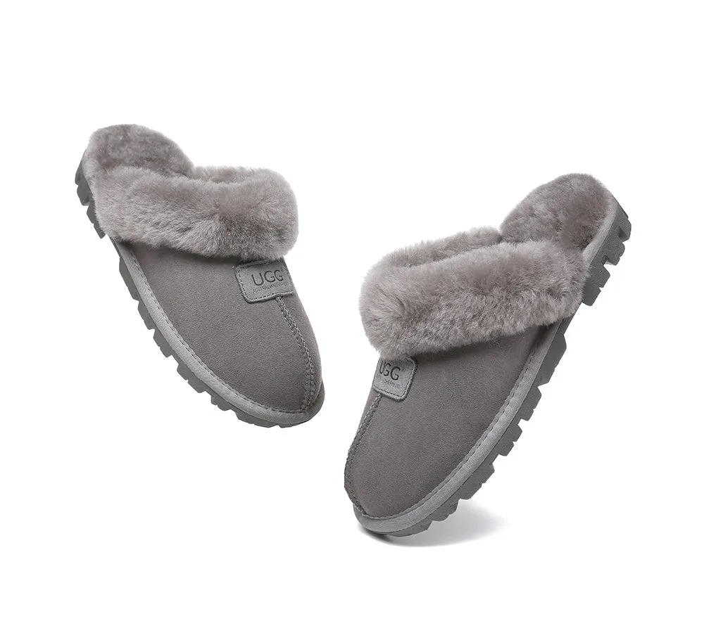 AUSTRALIAN SHEPHERD® UGG Slippers Double Faced Sheepskin Wool Suzie Scuff