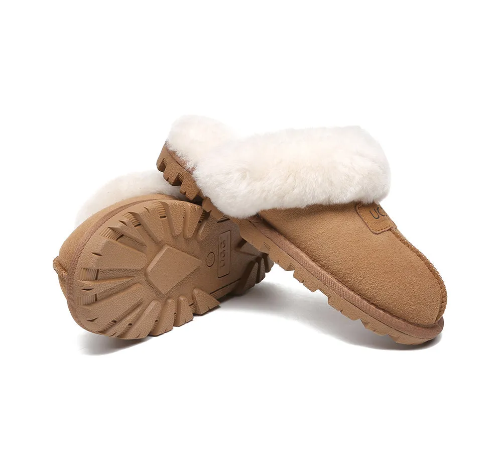 AUSTRALIAN SHEPHERD® UGG Slippers Double Faced Sheepskin Wool Suzie Scuff