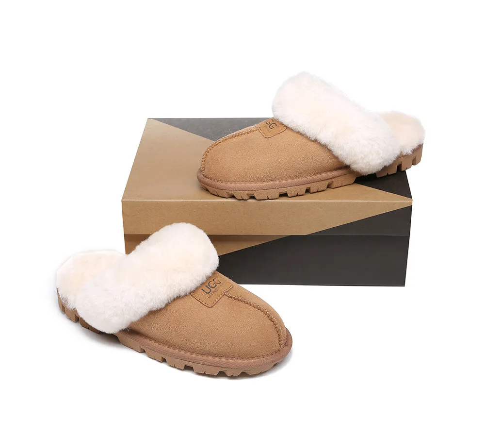 AUSTRALIAN SHEPHERD® UGG Slippers Double Faced Sheepskin Wool Suzie Scuff