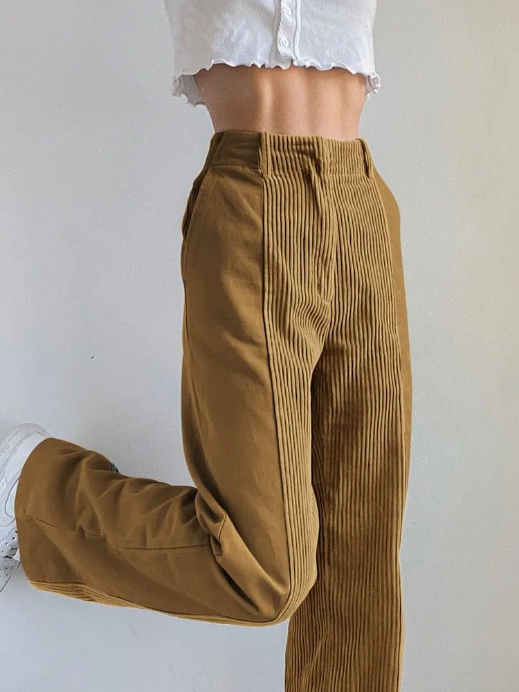 Baggy Hight waist Corduroy Pants