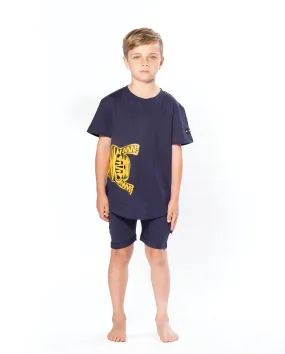 band of boys orange tiger pj set