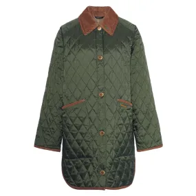 Barbour 30th Anniversary Oversized Ladies Liddesdale Jacket - Olive/Classic