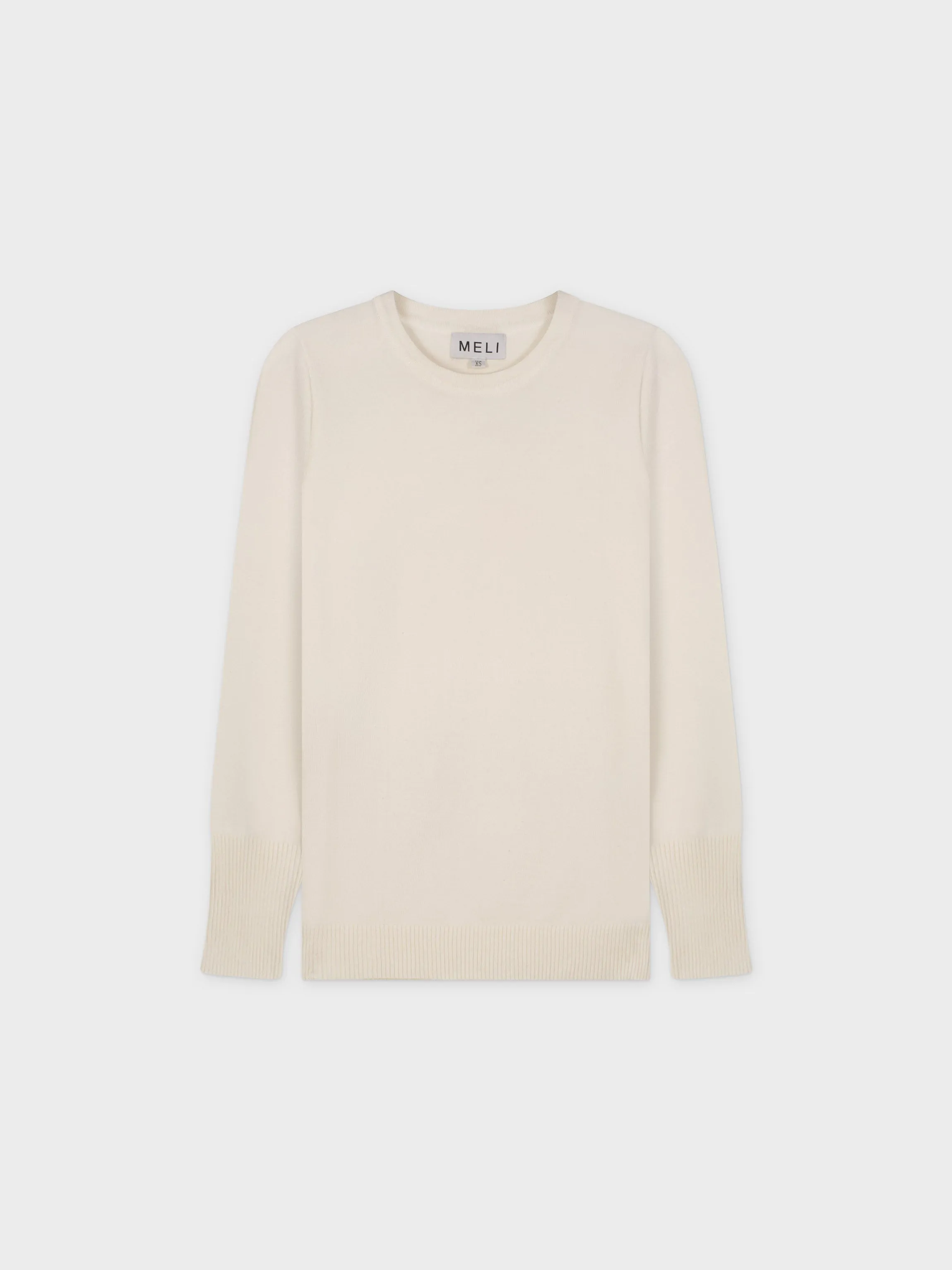 BASIC CREW SWEATER (LS) - CREAM