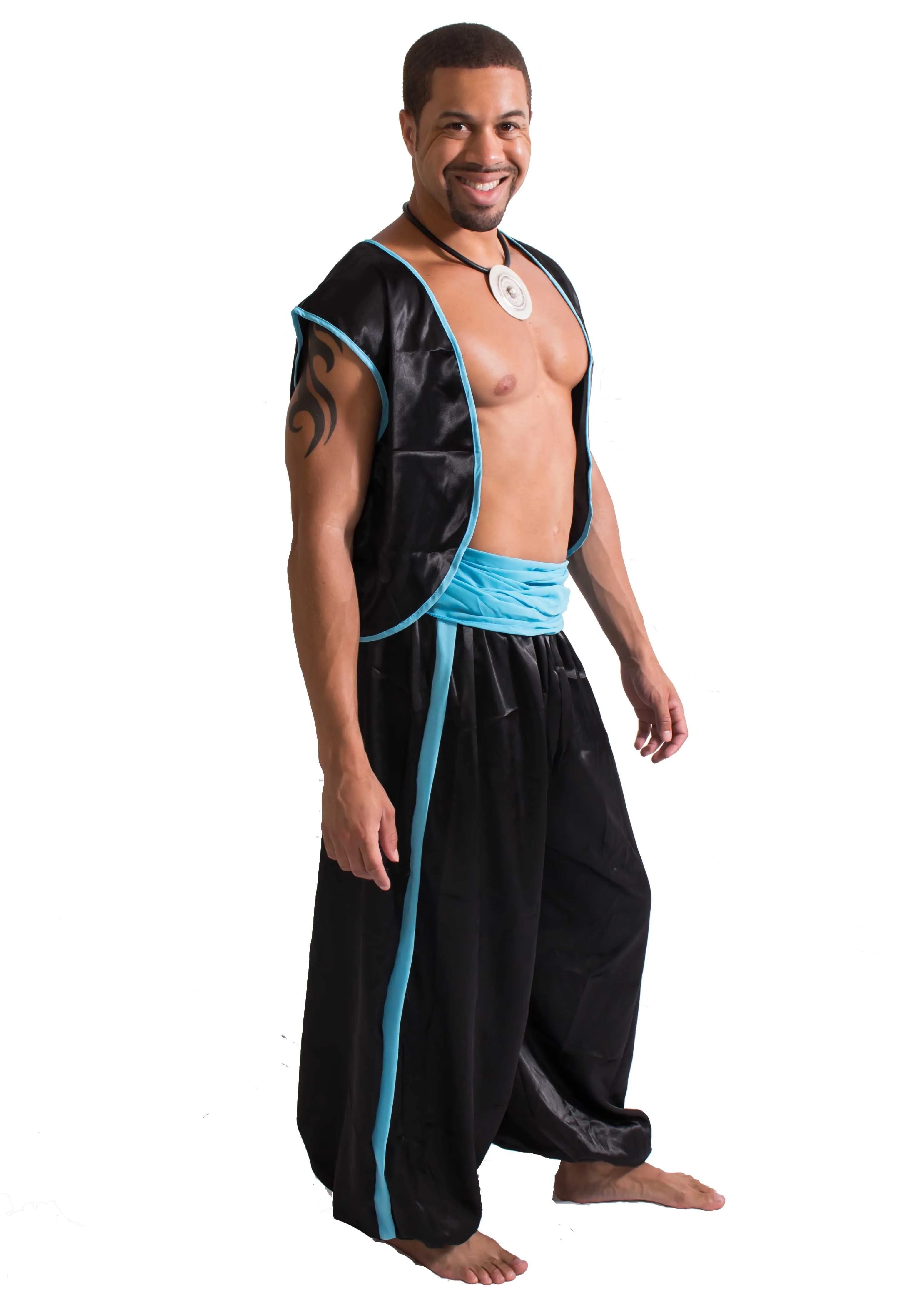 Belly Dance Men's Harem Pants, Vest & Hip Scarf Costume Set | MAGNIFICENT MAN