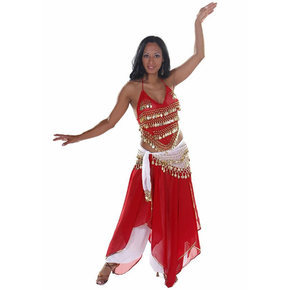 Belly Dance Top, Skirt, Pants, & Hip Scarf Costume Set | RAQS TONIGHT