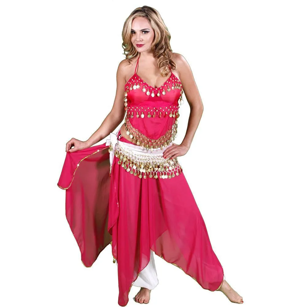 Belly Dance Top, Skirt, Pants, & Hip Scarf Costume Set | RAQS TONIGHT