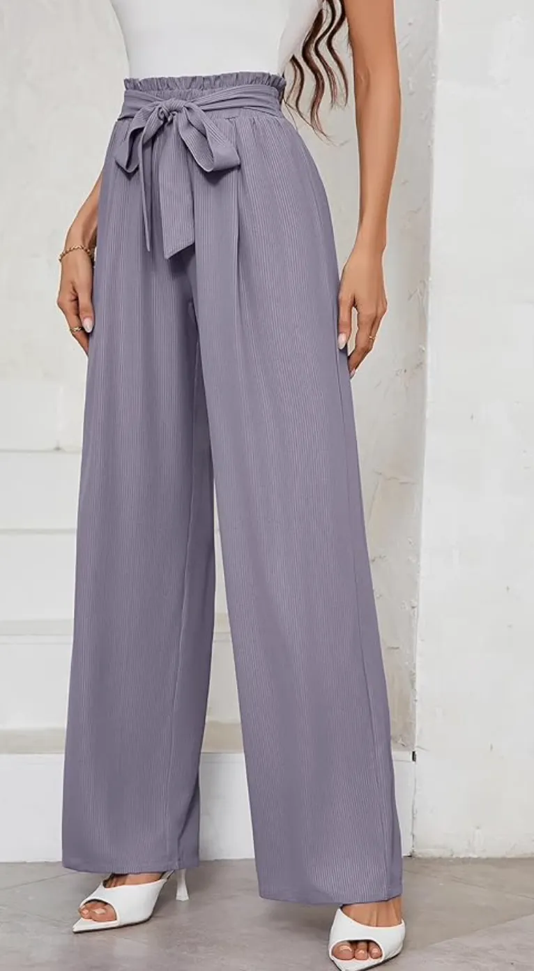 Bianca High Waisted Pants | Purple