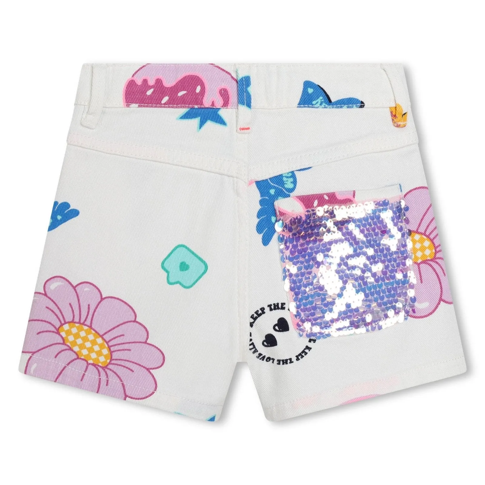 Billieblush Girls Flower Print Twill Shorts