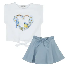 Birdie Heart Girls Casual Set