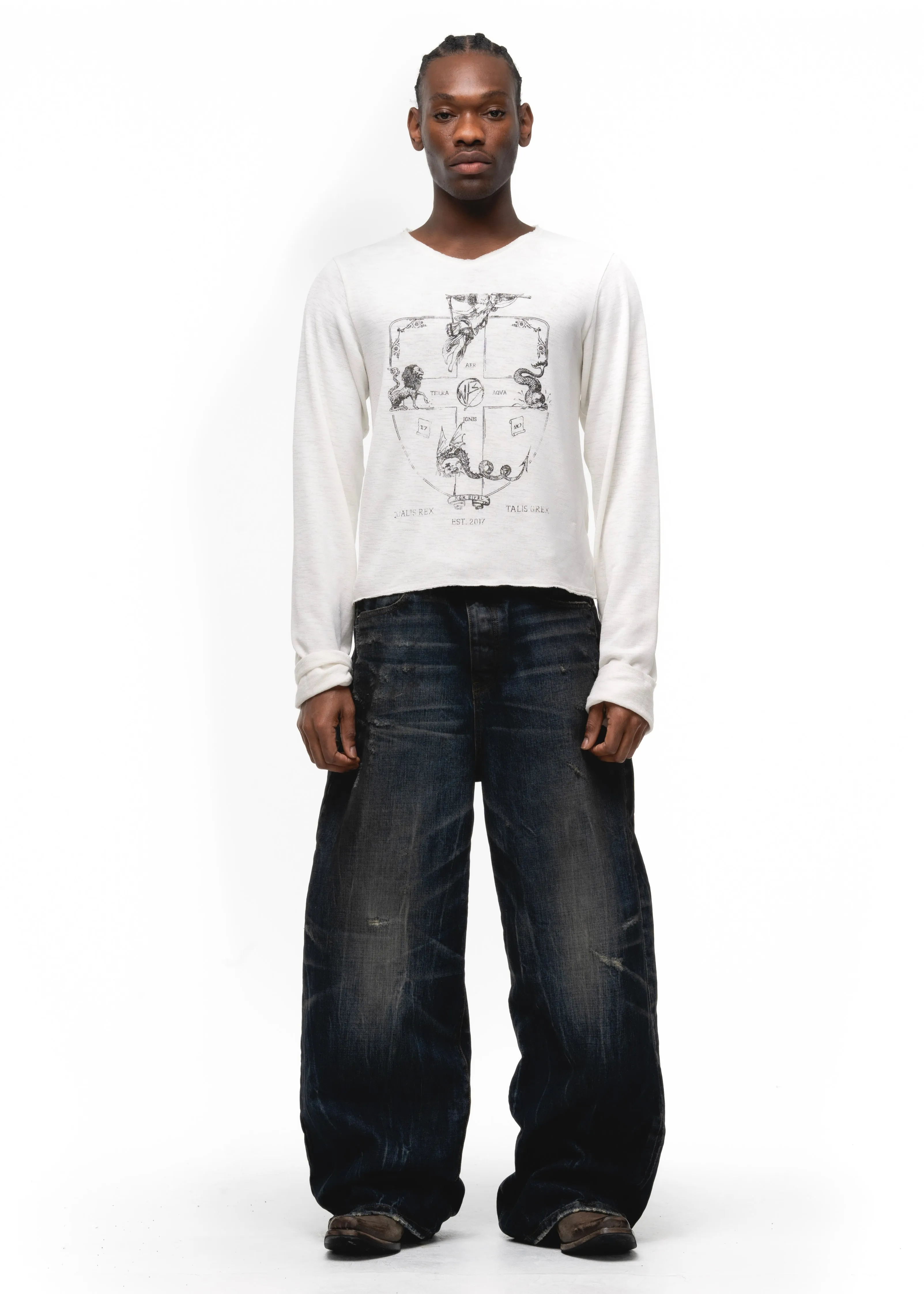 BLAZON ORGANIC COTTON LONGSLEEVE WHITE