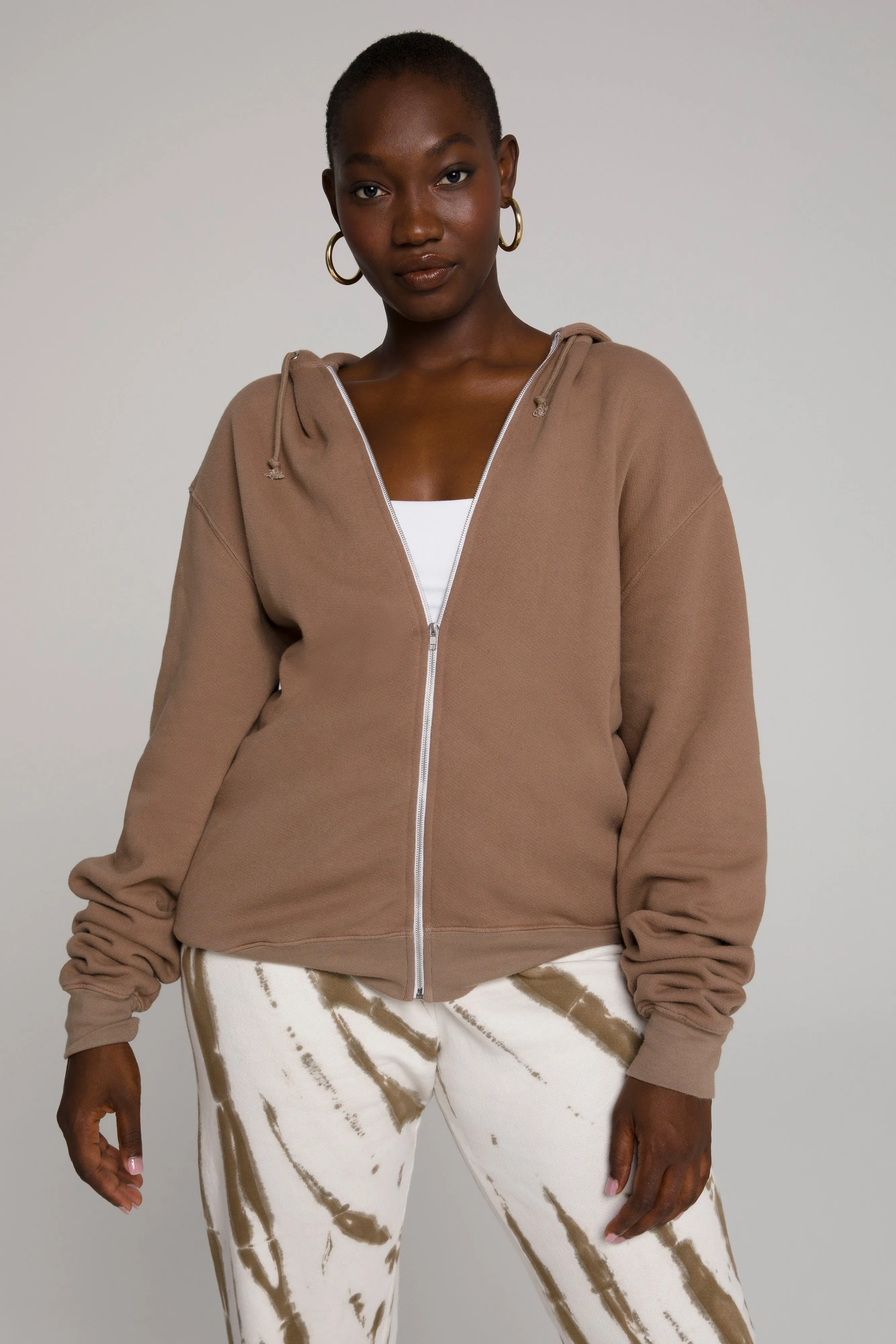 BOYFRIEND ZIP HOODIE | PUTTY001