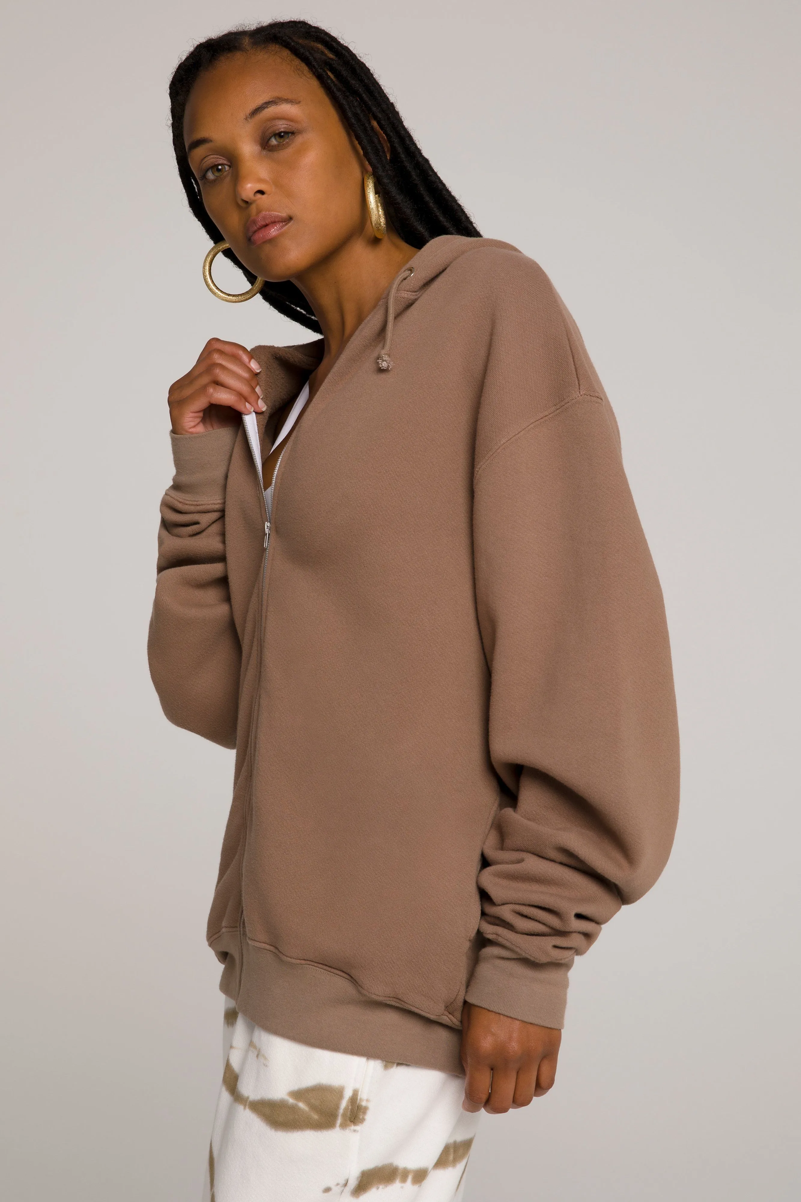 BOYFRIEND ZIP HOODIE | PUTTY001