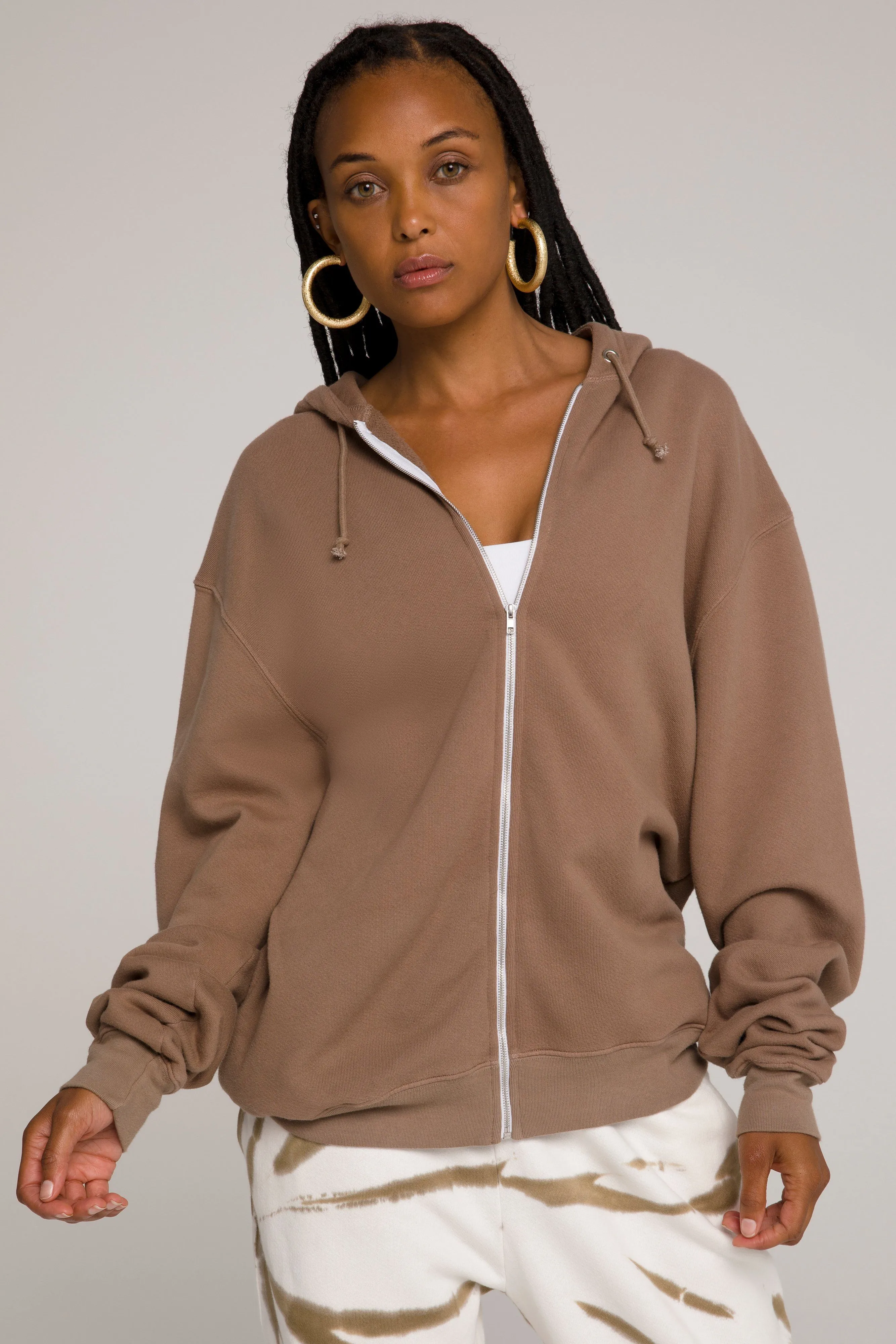 BOYFRIEND ZIP HOODIE | PUTTY001