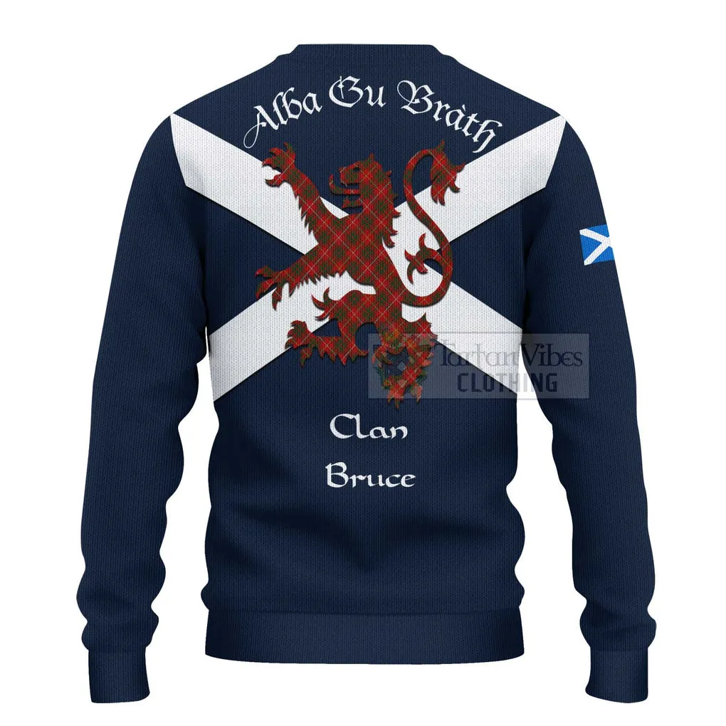 Bruce Tartan Lion Rampant Ugly Sweater Proudly Display Your Heritage with Alba Gu Brath and Clan Name