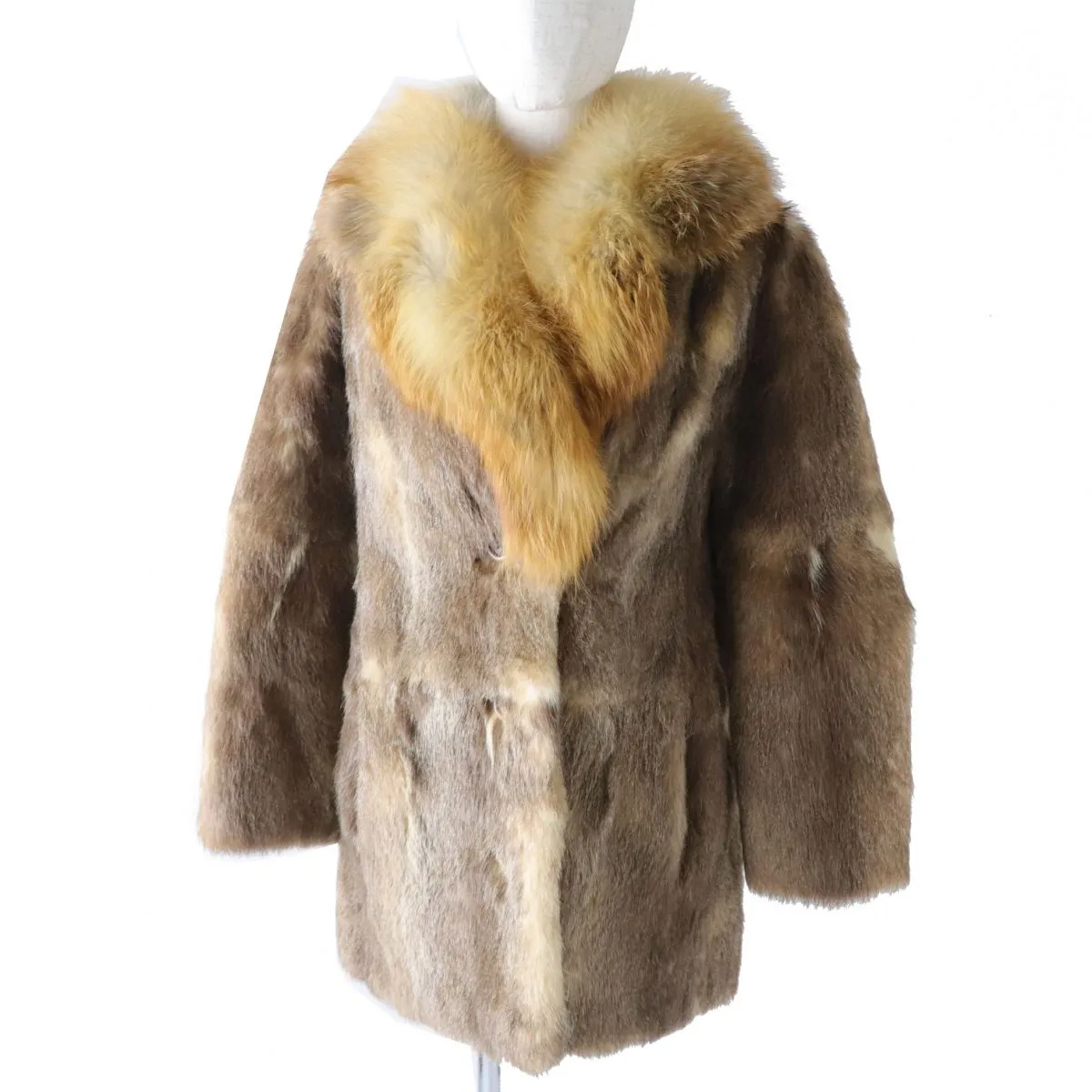 Brunello Cucinelli Women's Fox Fur Collar Mink Jacket