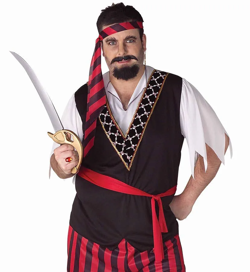 Buccaneer Pirate Plus Size Mens Swashbuckler Costume