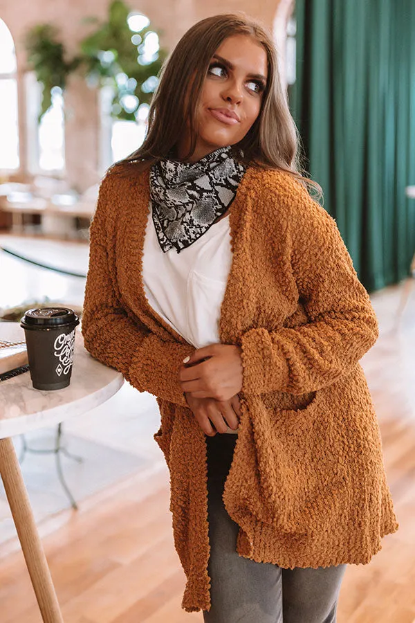 California Cool Down Knit Cardigan in Golden Honey