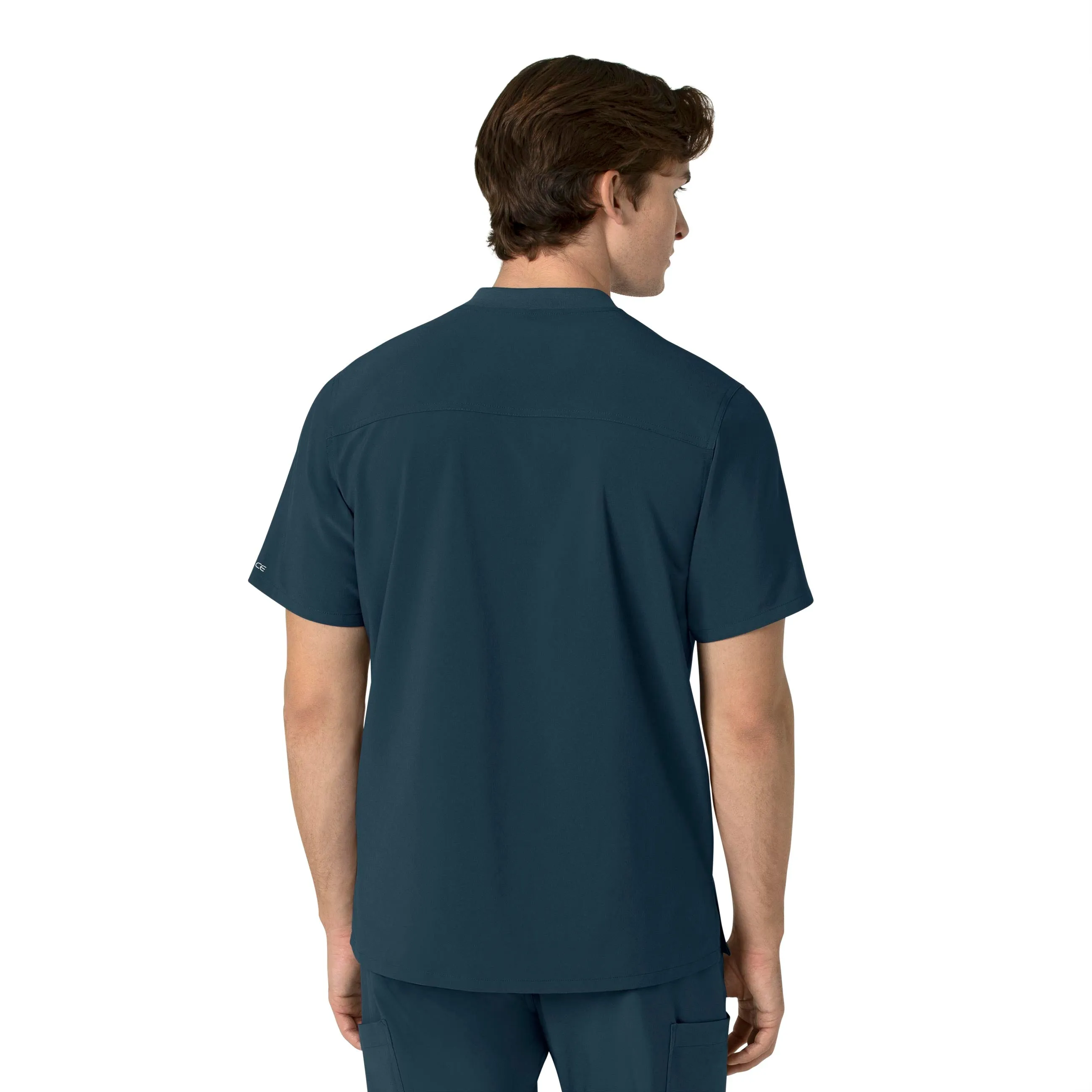 Carhartt Force Cross-Flex Men's Henley Scrub Top - Navy