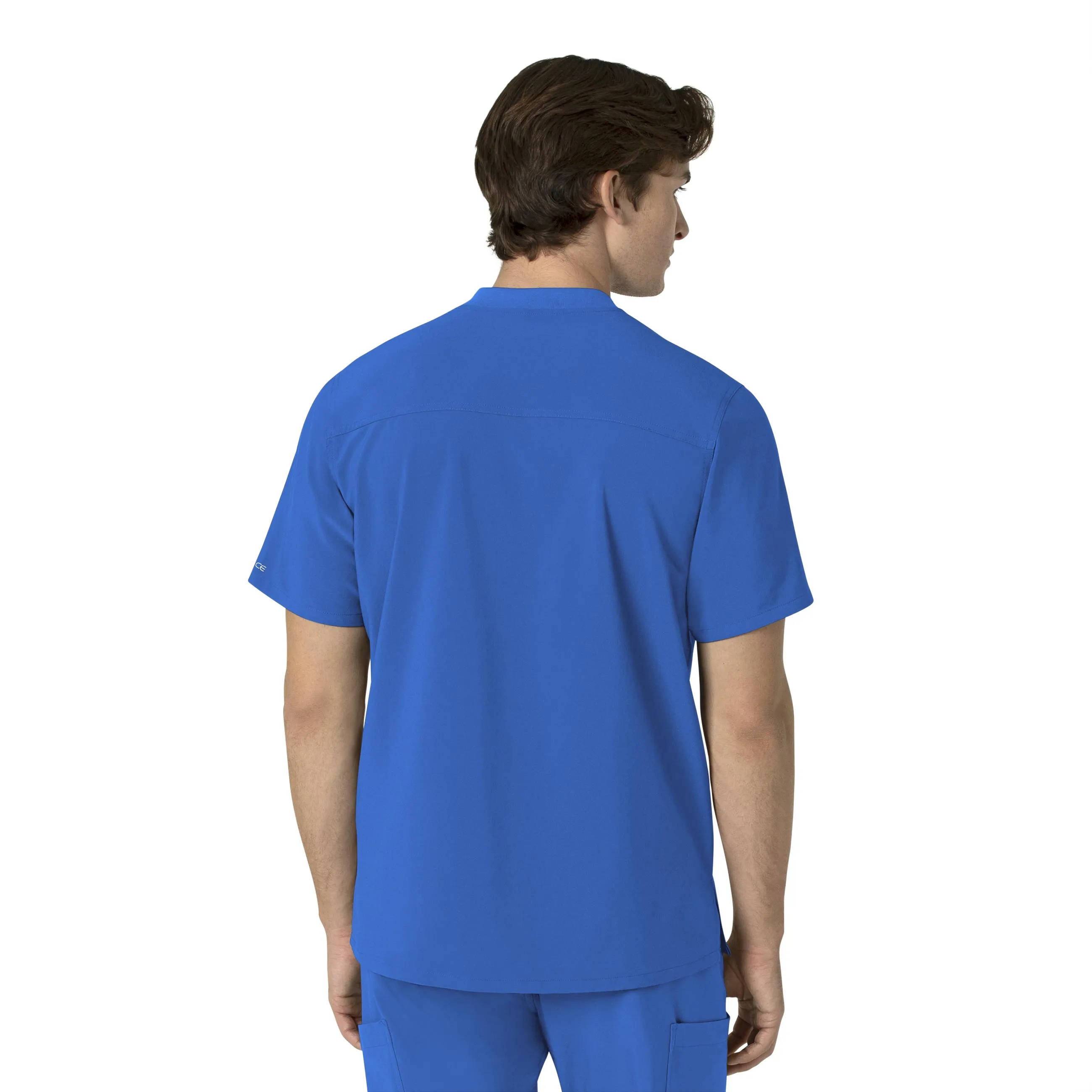 Carhartt Force Cross-Flex Men's Henley Scrub Top - Royal