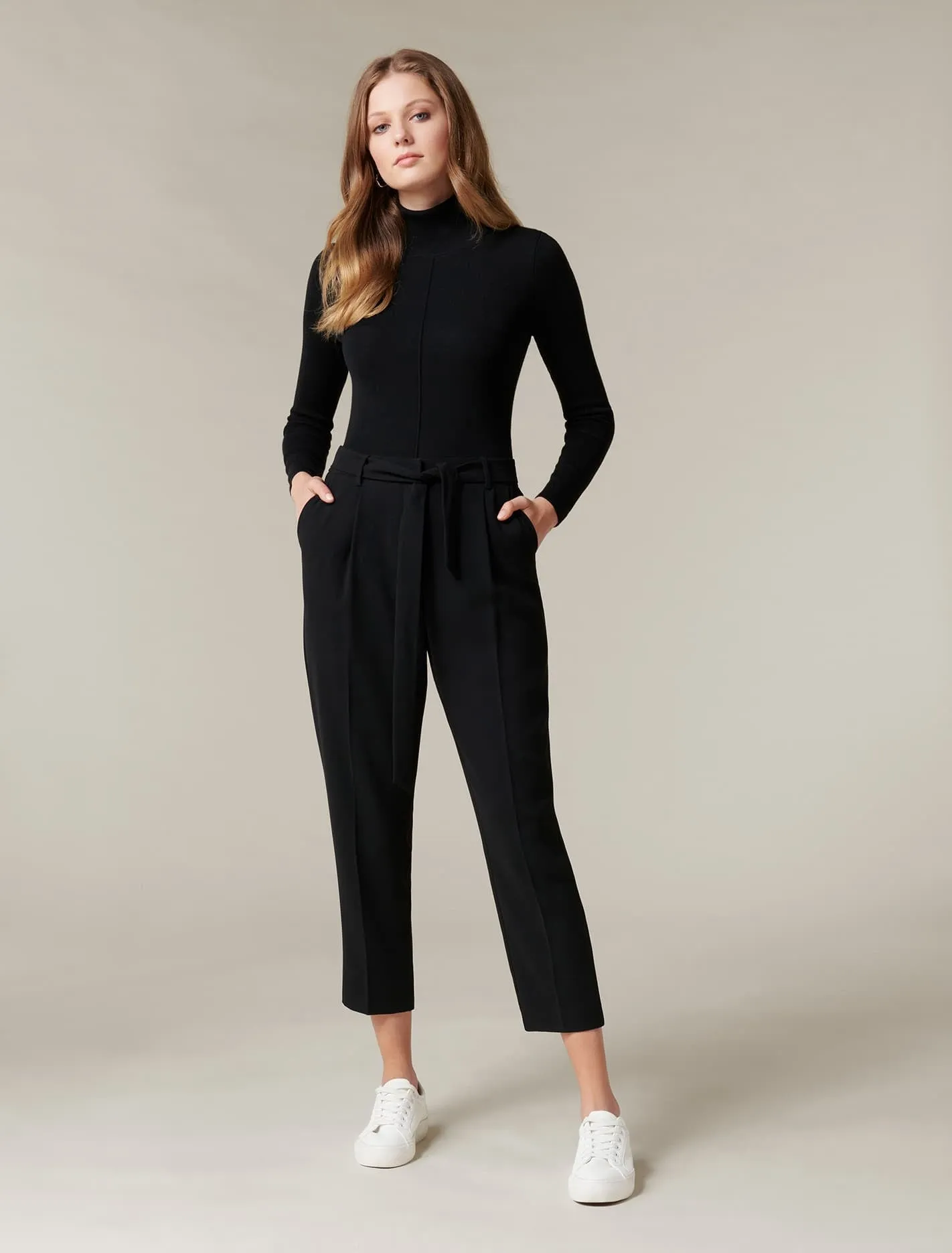 Carmen Tie Waist Tapered Pants