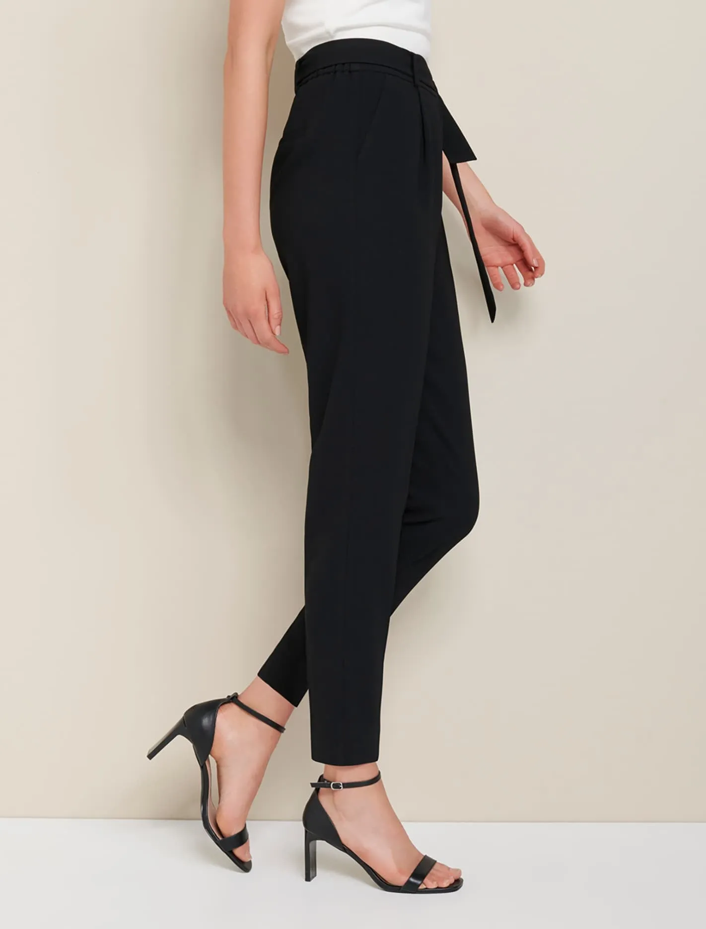 Carmen Tie Waist Tapered Pants